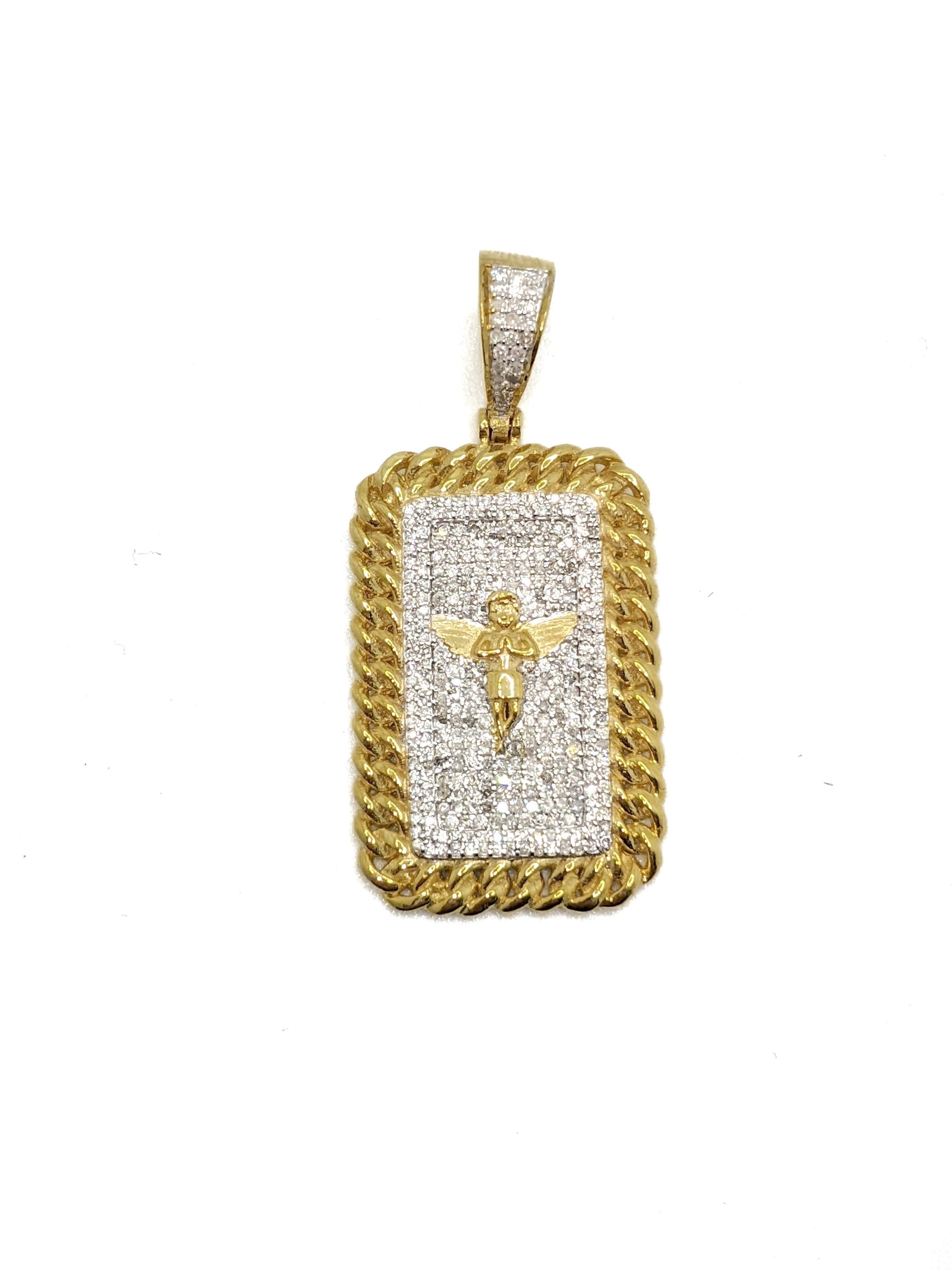 10k gold dog tag pendants 2025