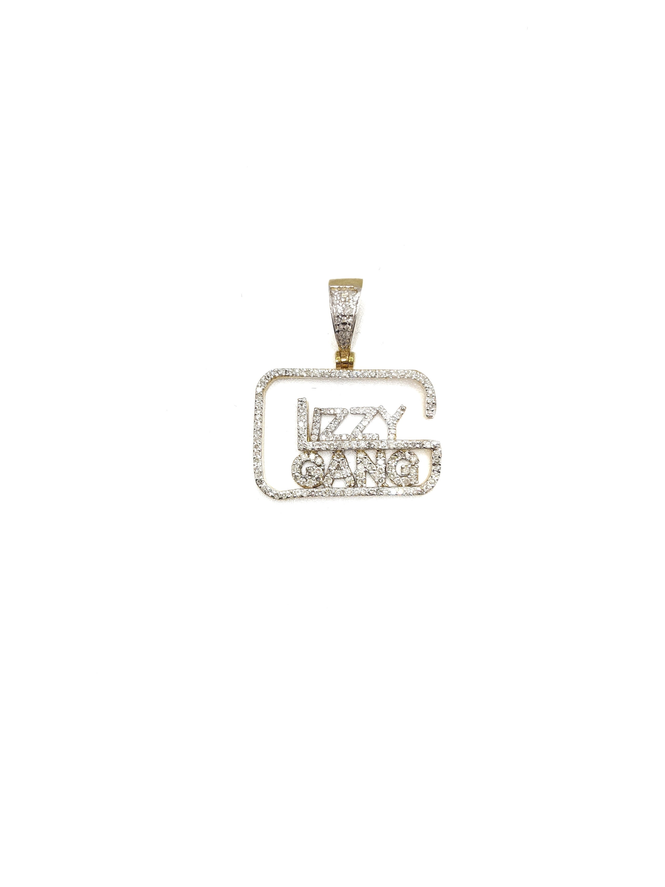 10K Gold and Diamond Glizzy Gang Pendant DDHD JEWELRY